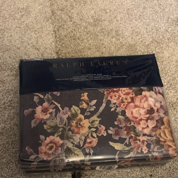 Ralph Lauren Dark Floral Duvet New